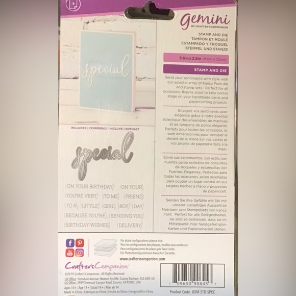 Crafter’s Companion 15 piece Stamp and Die Set - Special‎ - Picture 3 of 3